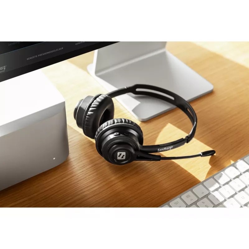 Sandberg auriculares inalámbricos ANC+ENC, inalámbricos, música/uso diario, 20–20000 Hz, 230 g, headset, negro