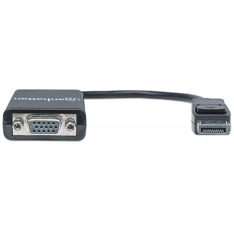 manhattan-displayport-a-vga-hd15-cable-convertidor-15cm-macho-a-hembra-activo-dp-con-bloqueo-negro-garantia-de-por-vida-compatible-con-dp2vga2
