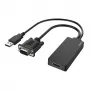Hama 00200342 Adaptador de cable de vídeo 0,15 m USB Type-A + VGA (D-Sub) HDMI Negro