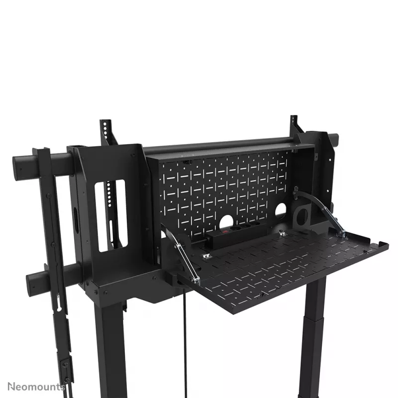Soporte de TV Neomounts FL55-975BL1 motorizado para pantallas de 75–115 inch, acero, negro, máx. 160 kg, altura 2154 mm