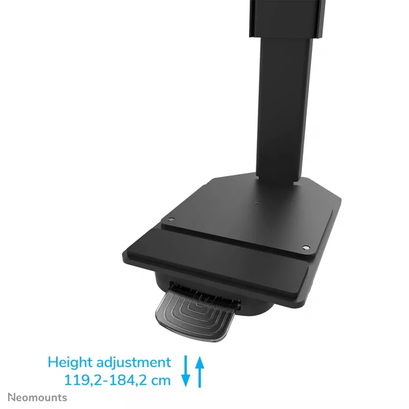 Soporte de TV Neomounts FL55-975BL1 motorizado para pantallas de 75–115 inch, acero, negro, máx. 160 kg, altura 2154 mm