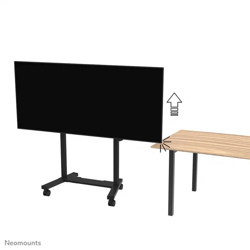Soporte de TV Neomounts FL55-975BL1 motorizado para pantallas de 75–115 inch, acero, negro, máx. 160 kg, altura 2154 mm