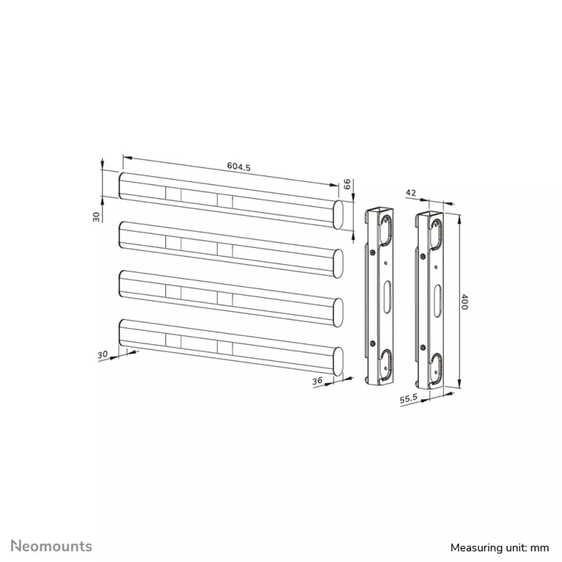 Neomounts AFL55-975BL Kit de extensión VESA 86-115