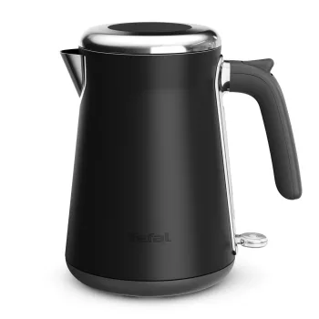 Hervidor de agua Tefal KI6668E0 — 1,7 l, 2400 W, carcasa de acero inoxidable, negro