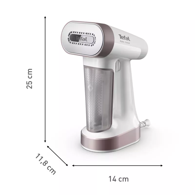 Tefal Pure Force DT8765E0 Cepillo de vapor Cepillo de vapor de mano 0,18 l 1800 W Negro, color canela