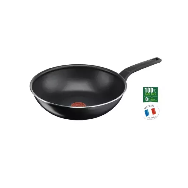 Sartén wok/salteado Tefal Simply Clean B5671953, 28 cm, Aluminio, revestimiento antiadherente de titanio, Thermo-Spot