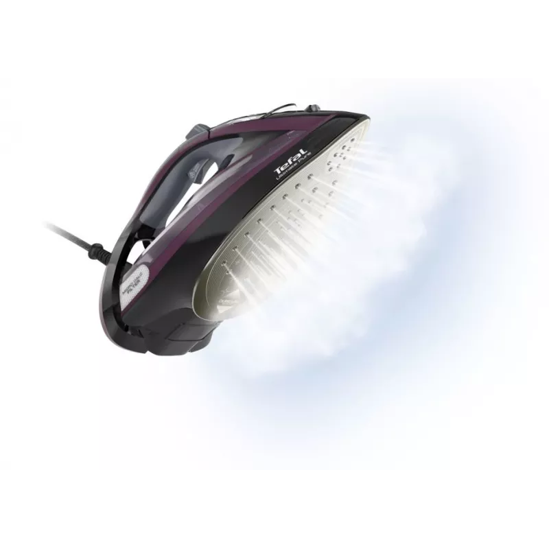 Plancha de vapor Tefal Ultimate Pure FV9835 — 3000 W, 55 g/min de vapor continuo, 240 g/min de golpe de vapor, depósito de agua de 0,35 l, cable de 2,5 m, sistema antical