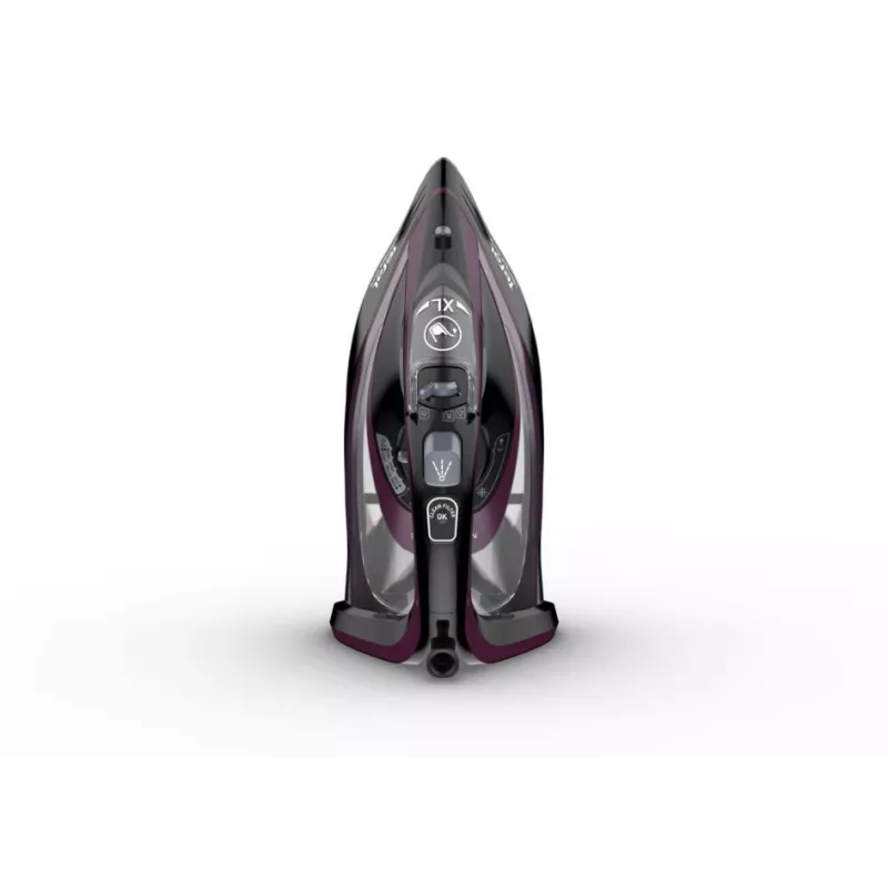 Plancha de vapor Tefal Ultimate Pure FV9835 — 3000 W, 55 g/min de vapor continuo, 240 g/min de golpe de vapor, depósito de agua de 0,35 l, cable de 2,5 m, sistema antical