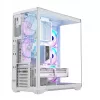 Caja de PC Full-Tower MODECOM Volcano SPACE XL ARGB FULL TOWER 5F Blanca — ATX, cristal templado, ARGB, USB-C