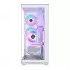 Caja de PC Full-Tower MODECOM Volcano SPACE XL ARGB FULL TOWER 5F Blanca — ATX, cristal templado, ARGB, USB-C