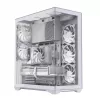 Caja de PC Full-Tower MODECOM Volcano SPACE XL ARGB FULL TOWER 5F Blanca — ATX, cristal templado, ARGB, USB-C