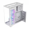 Caja de PC Full-Tower MODECOM Volcano SPACE XL ARGB FULL TOWER 5F Blanca — ATX, cristal templado, ARGB, USB-C