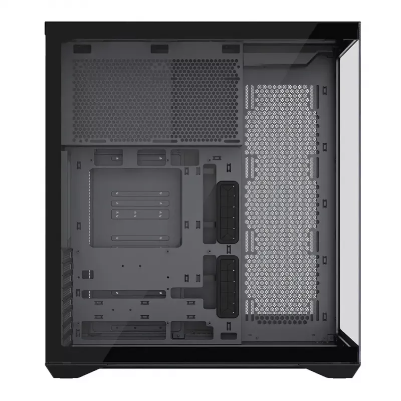 Caja de PC Full-Tower MODECOM Volcano SPACE XL NF — Negra, cristal templado, ARGB, compatible con micro-ATX, GPU de hasta 44 cm, bahías 3×3,5