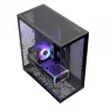 Caja de PC Full-Tower MODECOM Volcano SPACE XL NF — Negra, cristal templado, ARGB, compatible con micro-ATX, GPU de hasta 44 cm, bahías 3×3,5