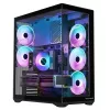 Caja de PC Full-Tower MODECOM Volcano SPACE XL NF — Negra, cristal templado, ARGB, compatible con micro-ATX, GPU de hasta 44 cm, bahías 3×3,5