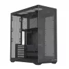 Caja de PC Full-Tower MODECOM Volcano SPACE XL NF — Negra, cristal templado, ARGB, compatible con micro-ATX, GPU de hasta 44 cm, bahías 3×3,5