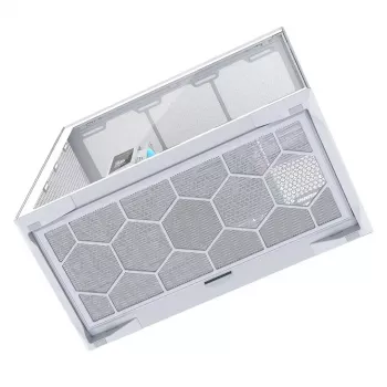Caja de PC Full-Tower MODECOM Volcano SPACE XL FULL TOWER NF Blanca — ARGB, cristal templado, 8 ranuras de expansión, GPU de hasta 440 mm