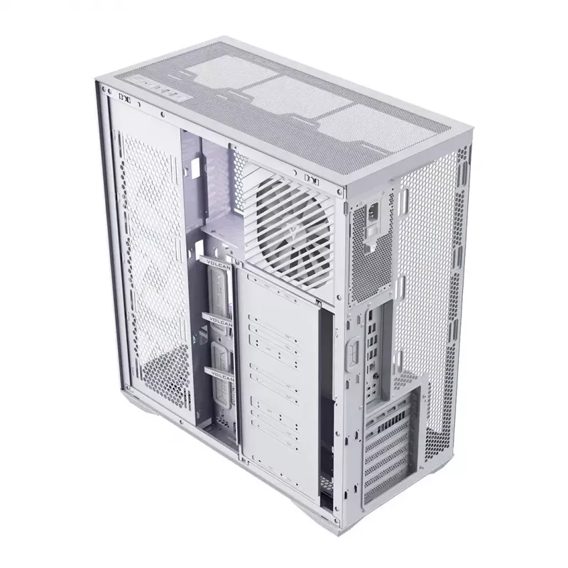 Caja de PC Full-Tower MODECOM Volcano SPACE XL FULL TOWER NF Blanca — ARGB, cristal templado, 8 ranuras de expansión, GPU de hasta 440 mm