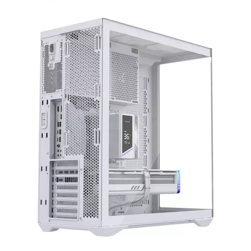 Caja de PC Full-Tower MODECOM Volcano SPACE XL FULL TOWER NF Blanca — ARGB, cristal templado, 8 ranuras de expansión, GPU de hasta 440 mm