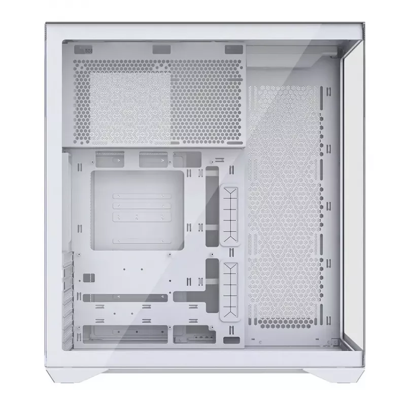 Caja de PC Full-Tower MODECOM Volcano SPACE XL FULL TOWER NF Blanca — ARGB, cristal templado, 8 ranuras de expansión, GPU de hasta 440 mm
