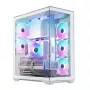Caja de PC Full-Tower MODECOM Volcano SPACE XL FULL TOWER NF Blanca — ARGB, cristal templado, 8 ranuras de expansión, GPU de hasta 440 mm