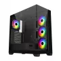 Caja FSP M340-BA semitorre mITX, mATX, ATX Negra ARGB, semitorre, PC, negro, ATX, micro ATX, Mini-ITX, cristal, SPCC, 17 cm