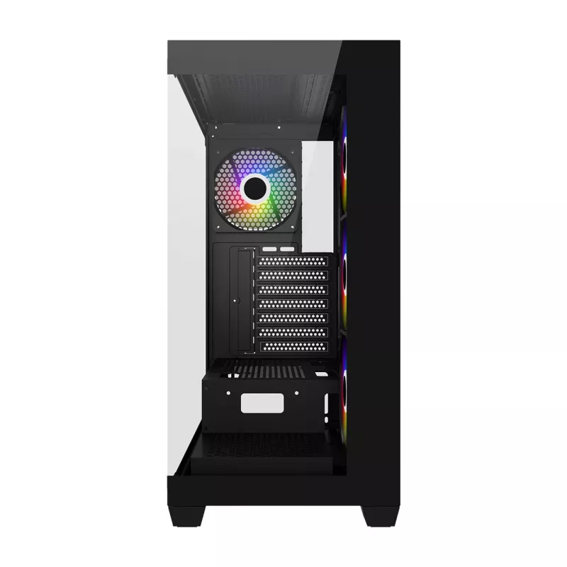 Caja FSP M340-BA semitorre mITX, mATX, ATX Negra ARGB, semitorre, PC, negro, ATX, micro ATX, Mini-ITX, cristal, SPCC, 17 cm