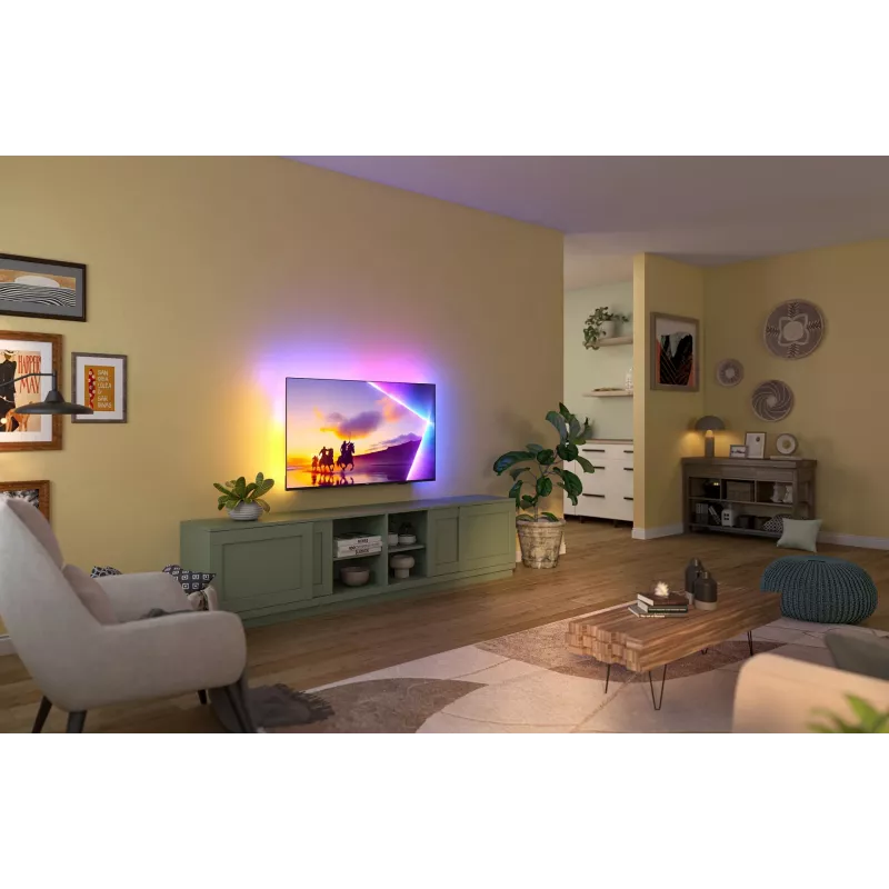 TV Philips 43PUS8450/12 43 inch QLED 4K Ultra HD, 3840×2160, Titan OS, Wi‑Fi, Ethernet, Negro