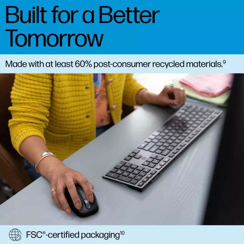 Conjunto de teclado y ratón inalámbricos recargables multidispositivo HP 720