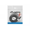 Cable de audio Lanberg CA-MJRC-10CC-0020-BK 3,5 mm RCA 2 m negro rojo blanco