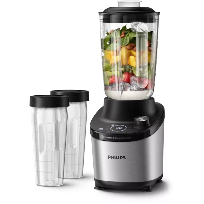 Batidora de mesa Philips serie 7000 HR3760/10 negra acero inoxidable