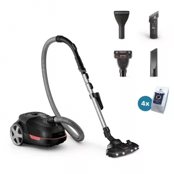 Aspirador de suelo Philips XD6142/12 — 900 W, bolsa de 4 L, filtro HEPA, negro