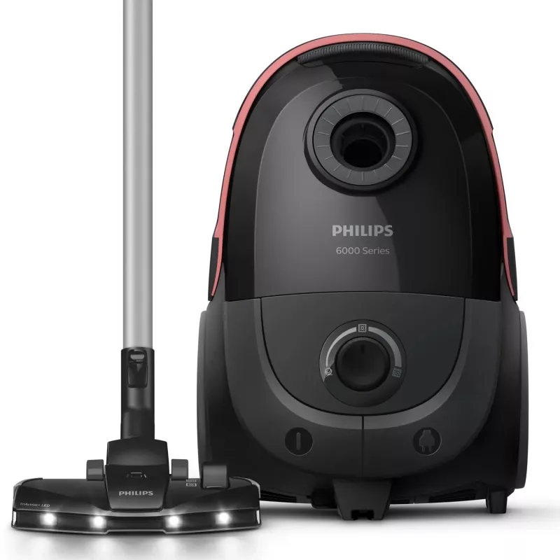 Aspirador de suelo Philips XD6142/12 — 900 W, bolsa de 4 L, filtro HEPA, negro