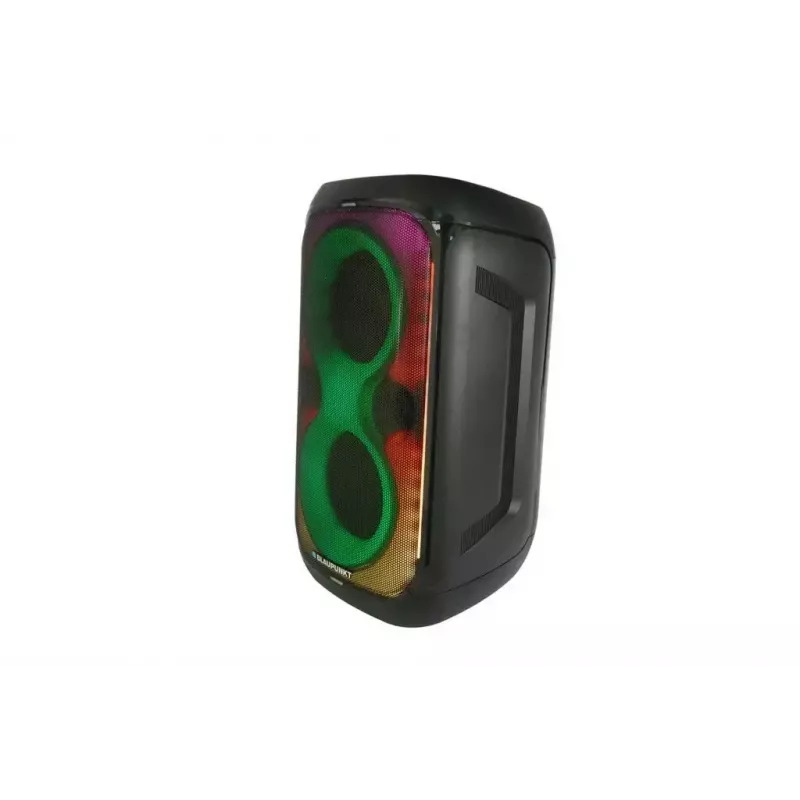 Sistema de altavoces BLAUPUNKT PB60X — 120W RMS, Bluetooth A2DP, FM, pantalla LED, batería de 7000mAh, 18h, AUX, mando a distancia, 568×322×321 mm