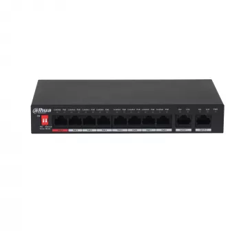Dahua Technology PoE PFS3010-8ET-96-V2 switch de red no gestionado Gigabit Ethernet (10/100/1000) Power over Ethernet (PoE) negro