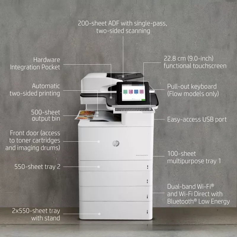 Multifunción HP Color LaserJet Enterprise Flow MFP M776z láser color