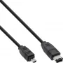 InLine cable FireWire 400 IEEE1394, 4 pines macho a 6 pines macho, 1,8 m, negro