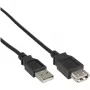 Cable de extensión USB 2.0 Type-A macho/hembra InLine 34605B negro 5m