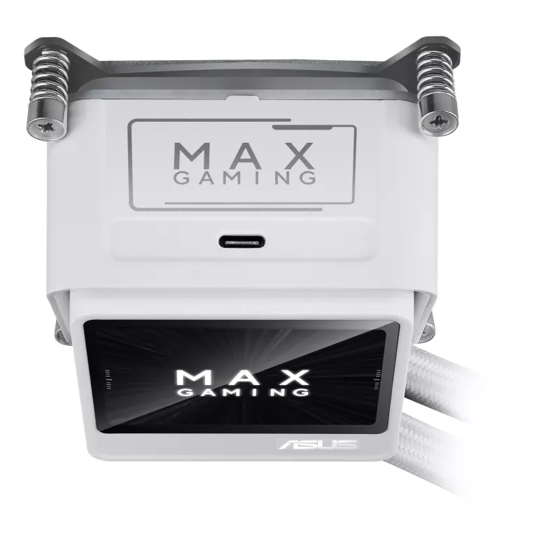 Refrigeración líquida todo en uno ASUS MAX Gaming LC 360 ARGB LCD White Edition, ventilador de 120 mm, compatible con AM4/AM5/LGA1700