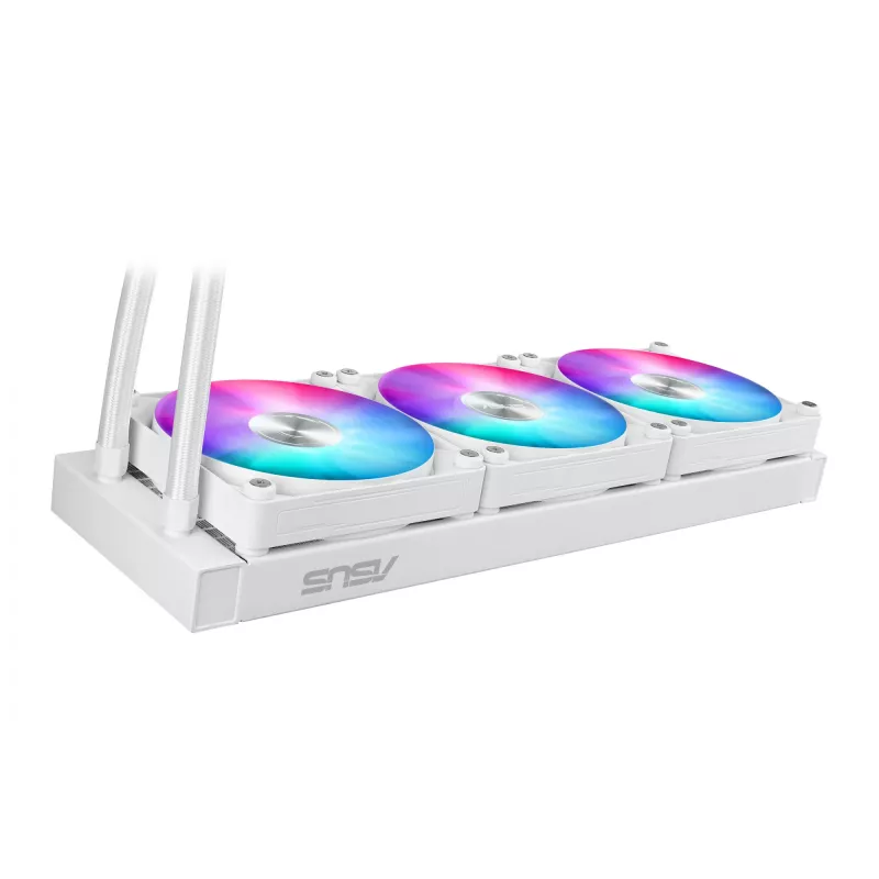 Refrigeración líquida todo en uno ASUS MAX Gaming LC 360 ARGB LCD White Edition, ventilador de 120 mm, compatible con AM4/AM5/LGA1700