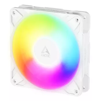 Ventilador Arctic Freezer P12 Pro Reverse A-RGB PWM de 120 mm (blanco) — 124 m³/h, FDB, divisor de cable