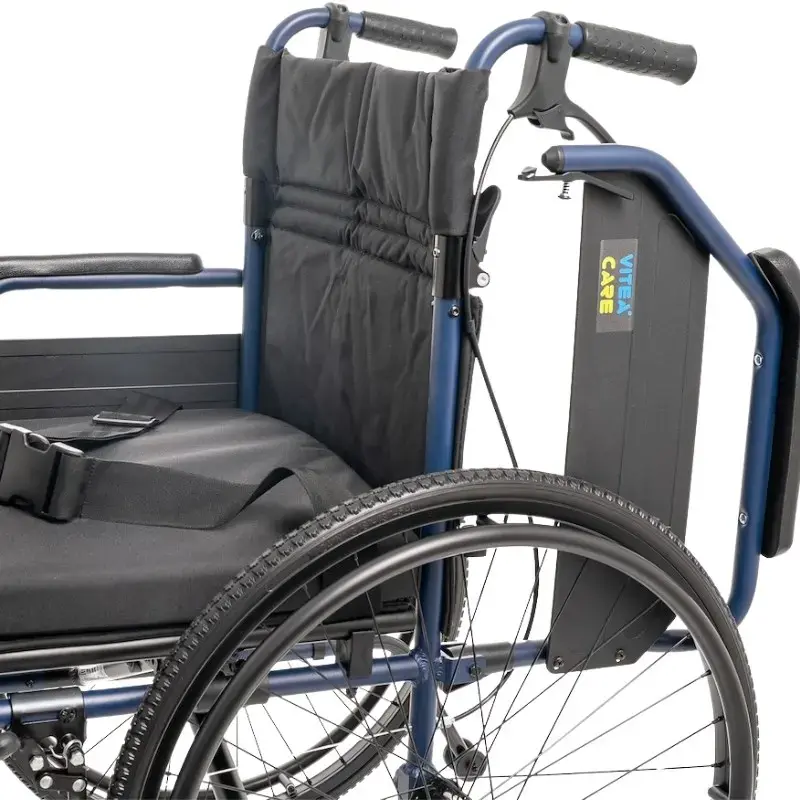 Silla de ruedas MDH NAVY1 aleación ligera, chasis de aluminio, plegable, 14,1 kg, usuario máx. 120 kg, asiento 41×42 cm, respaldo 40,5 cm