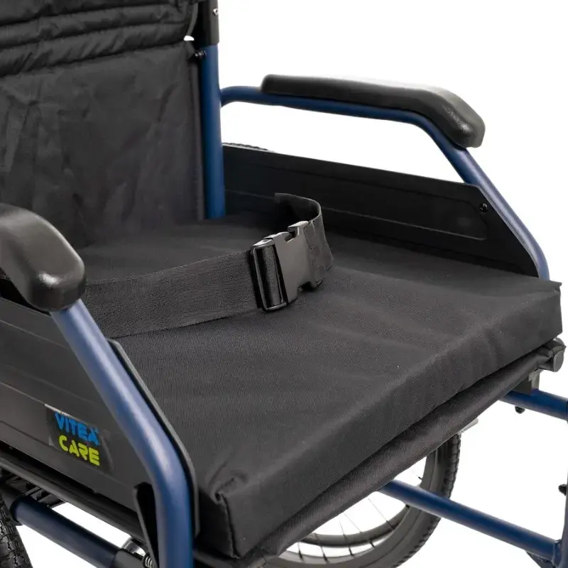 Silla de ruedas MDH NAVY1 aleación ligera, chasis de aluminio, plegable, 14,1 kg, usuario máx. 120 kg, asiento 41×42 cm, respaldo 40,5 cm