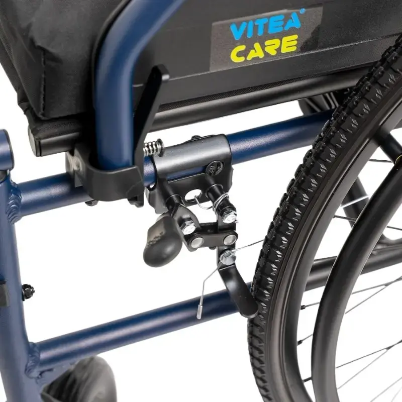 Silla de ruedas MDH NAVY1 aleación ligera, chasis de aluminio, plegable, 14,1 kg, usuario máx. 120 kg, asiento 41×42 cm, respaldo 40,5 cm
