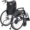 Silla de ruedas MDH NAVY1 aluminio ligero, asiento 43×42 cm, carga máxima 120 kg, plegable, 14,4 kg