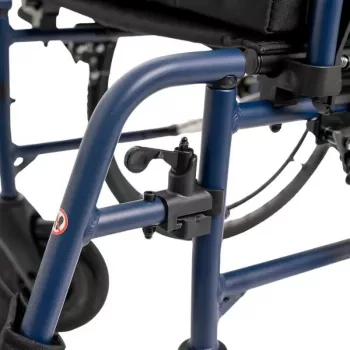 Silla de ruedas de aluminio ligera MDH NAVY1 – chasis de aluminio, asiento 46×42 cm, peso máx. usuario 120 kg, plegable, 14,7 kg