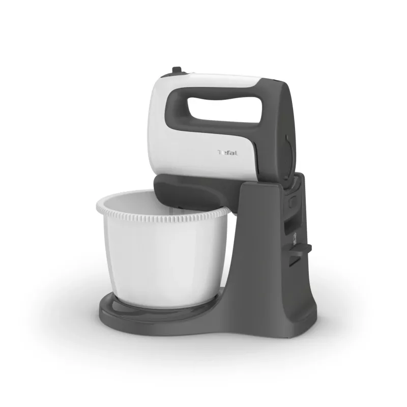 Batidora de mano con bol Tefal PrepMix+ HT464138 500 W gris/blanca