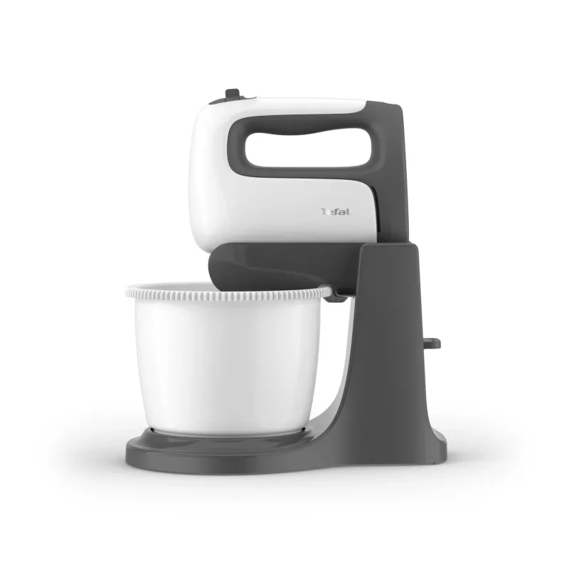 Batidora de mano con bol Tefal PrepMix+ HT464138 500 W gris/blanca