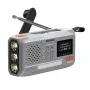 Radio de manivela portátil Marmitek RESQ 100 — DAB/DAB+/FM, 3 W, LCD, USB‑C, jack de 3,5 mm, gris claro