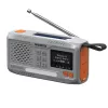 Radio de manivela portátil Marmitek RESQ 100 — DAB/DAB+/FM, 3 W, LCD, USB‑C, jack de 3,5 mm, gris claro